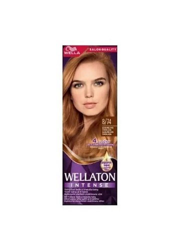 Стойкая крем-краска для волос шоколад с карамелью - Wella Professionals Wellaton 8/74